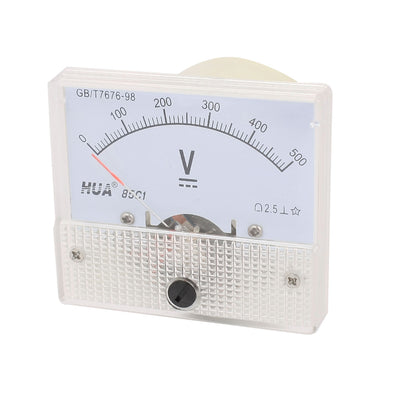 uxcell Uxcell Rectangle Dial Panel Gauge Voltage Voltmeter DC 0-500V Class 2.5 Accuracy 85C1