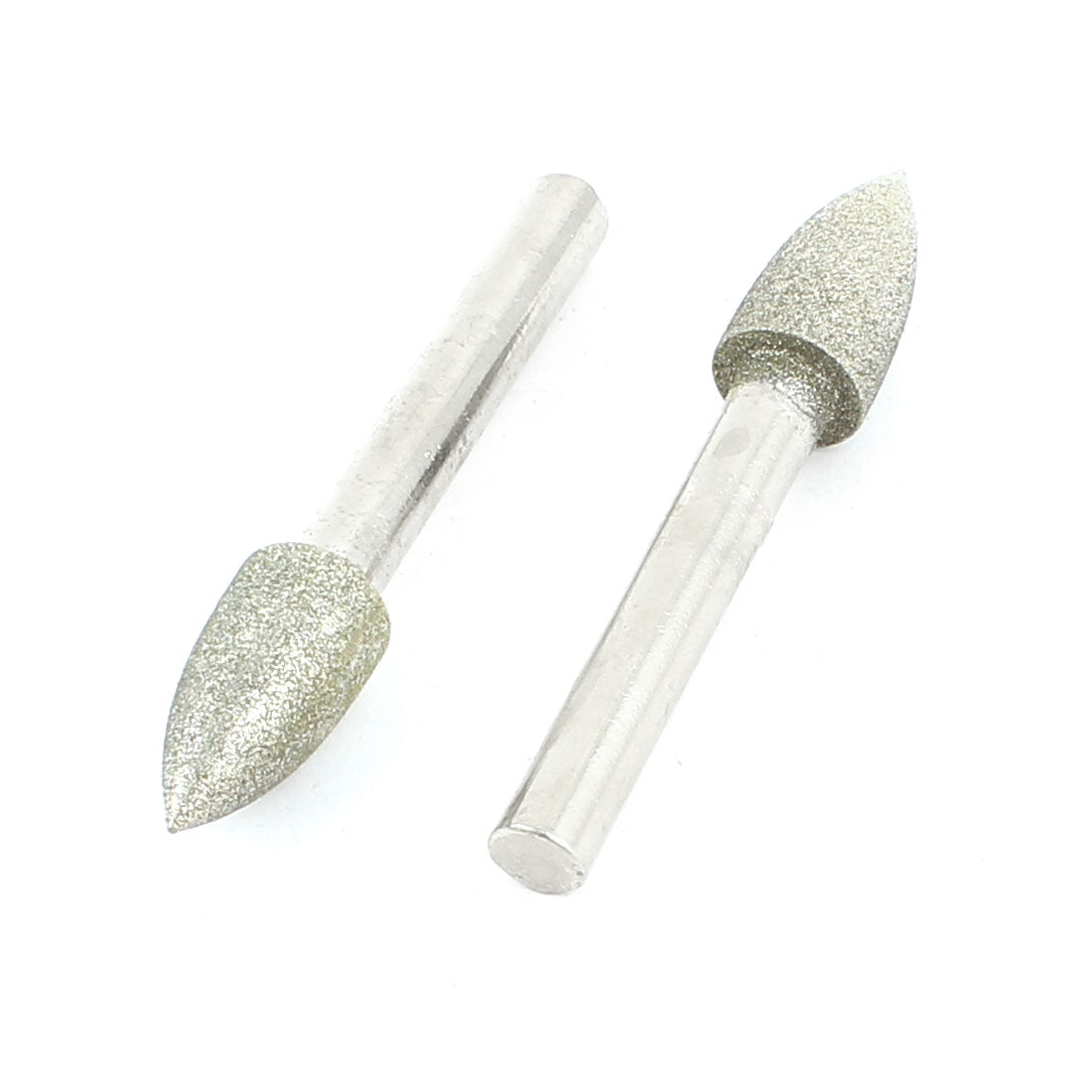 uxcell Uxcell 6mm x 10mm Tapered Head Buffing Bits Diamond Mounted Point 2 Pcs
