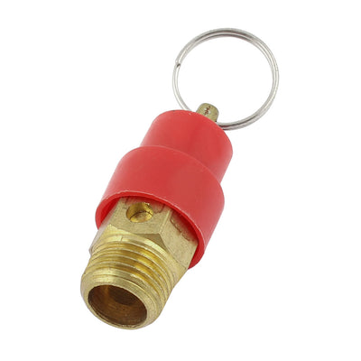 Harfington Uxcell Gold Tone 1/4 PT Male Threaded 4Kg Air Compressor Safety Valve