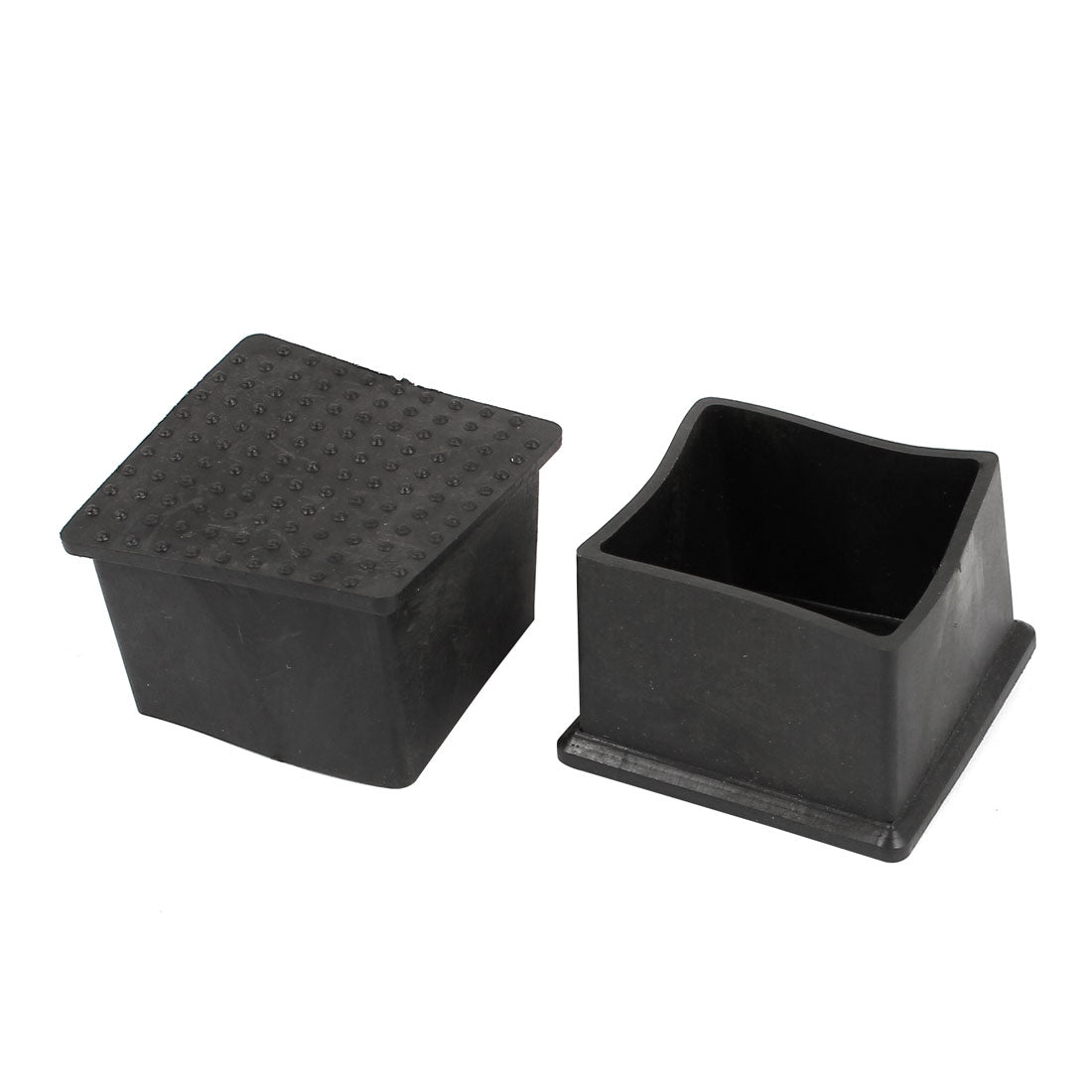 uxcell Uxcell 2 Pcs 45mm x 45mm Square Rubber Furniture Leg Foot Cover Holder Protector