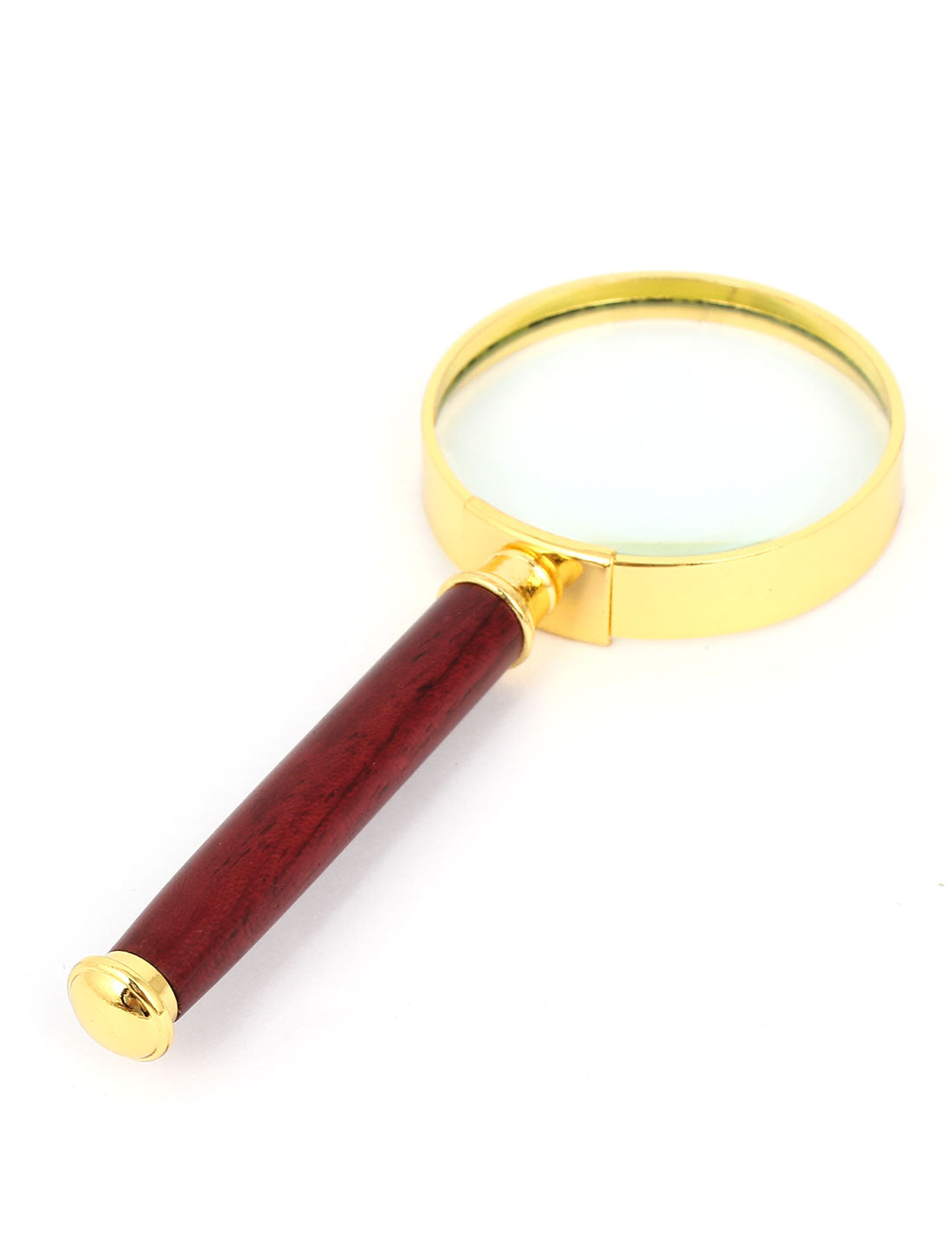 uxcell Uxcell Wooden Handle 50mm Diameter Glass Magnifying 10 Power Handheld Magnifier