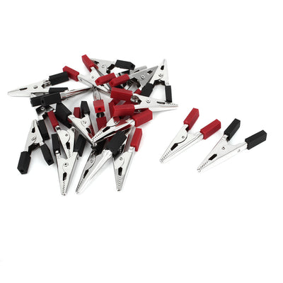 uxcell Uxcell 20 Pieces Black Red Insulated Testing Work Crocodile Alligator Clips Clamps for Charge Cable