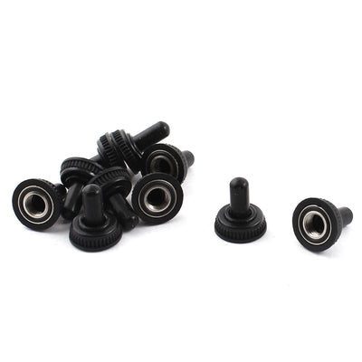 Harfington Uxcell 10pcs M6 Mounting Thread Hole 15mm Depth Black Rubber Waterproof Toggle Switch Cover Boot