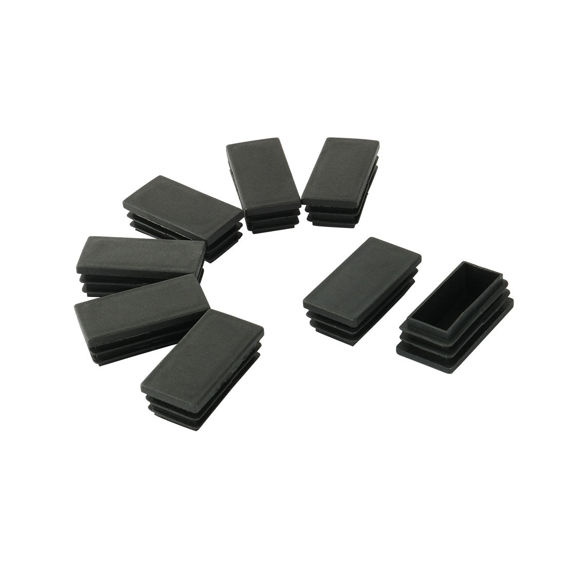 Uxcell 8pcs Black Plastic Rectangle Blanking End Cap Tube Cover Insert ...