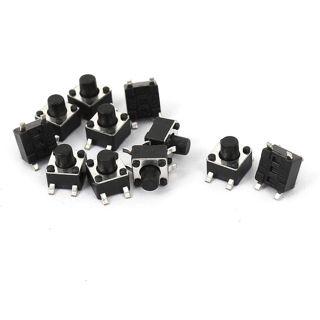 Uxcell 10pcs Surface Mounted Devices SMT Surface Mount Momentary Mini ...