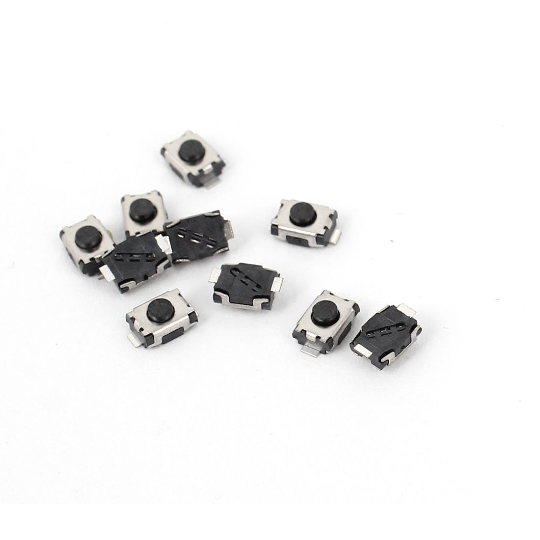 uxcell Uxcell 10pcs Surface Mounted Devices SMT Surface Mount Momentary Mini Square Tact Tactile Push Button Switch 3x4x2mm