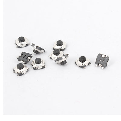 Harfington Uxcell 10pcs Surface Mounted Devices SMT Panel PCB 4-Terminal Momentary Tactile Tact Pushbutton Switch 3x3x2mm