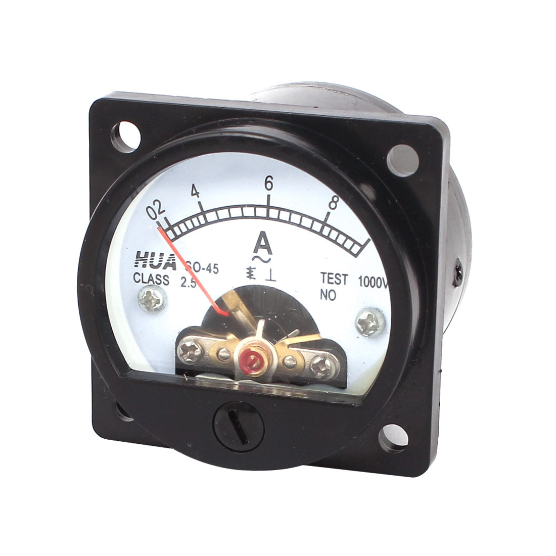 uxcell Uxcell AC 0-10A Round Analog Ammeter Panel Current Meter Black