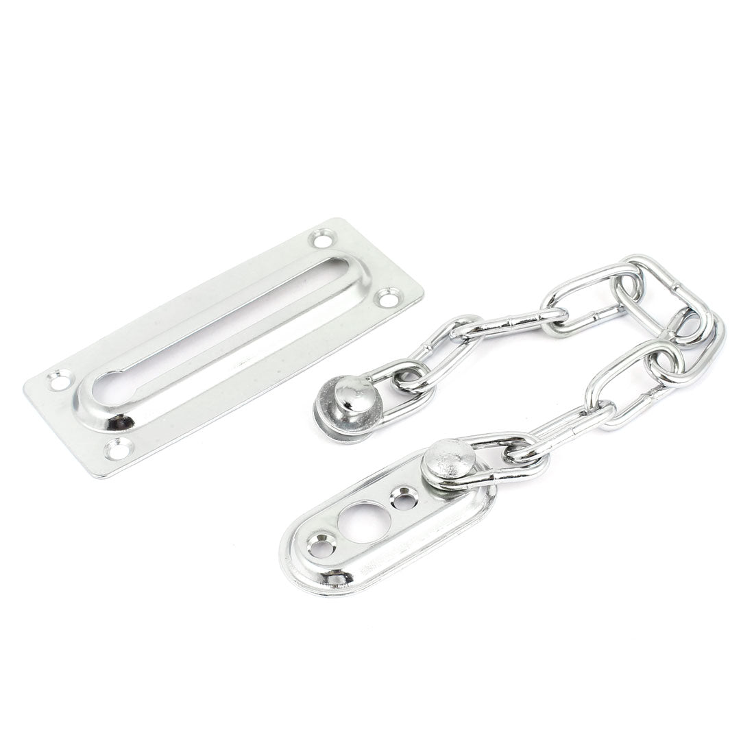 uxcell Uxcell Home Office Hardware Sliding Fastener Door Chain Guard Security Lock Latch Silver Tone