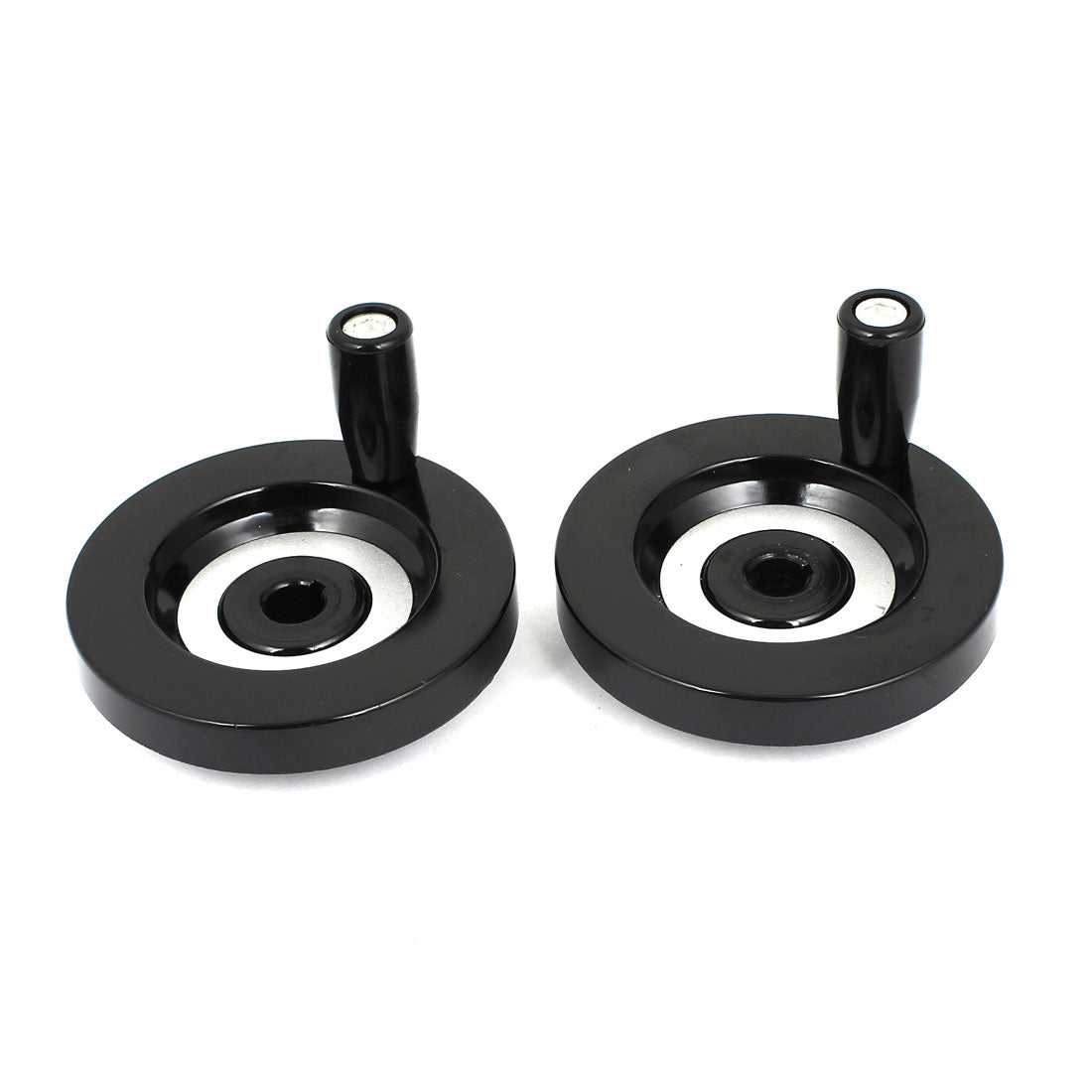 uxcell Uxcell 2 Pcs 80mm Dia Hand Wheel Black for Milling Machines