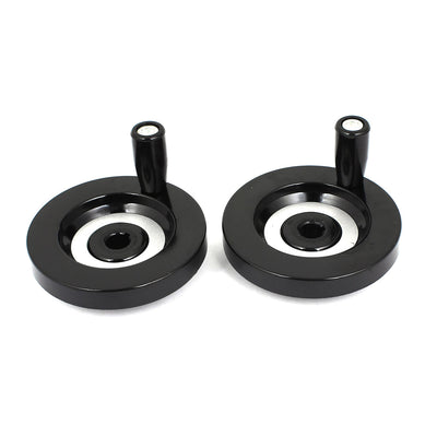 Harfington Uxcell 2 Pcs 80mm Dia Hand Wheel Black for Milling Machines