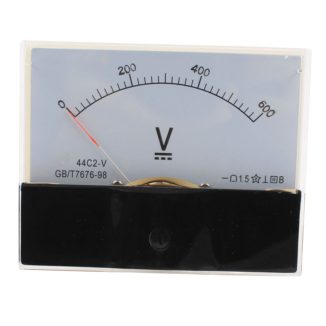 uxcell Uxcell Class 1.5 DC 0-600V Analog Voltage Voltmeter Gauge Panel Volt Meter 44C2-V