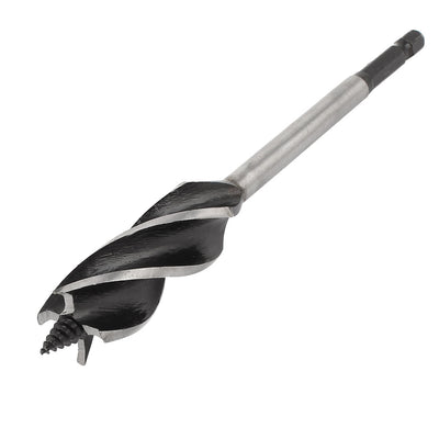Harfington Uxcell 1/4" Shank 20mm Dia Woodworking Wood Quad Fluted Auger Drill Bit