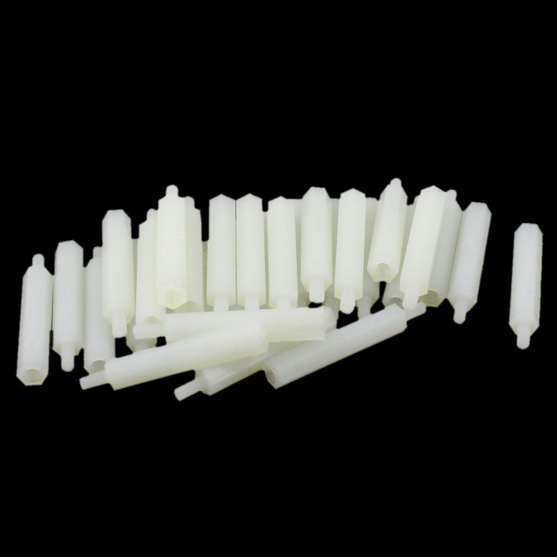 uxcell Uxcell 30 Pcs M3 30mm+6mm Female-Male White Nylon Hex PCB Stand-Off Pillar Screw Spacer