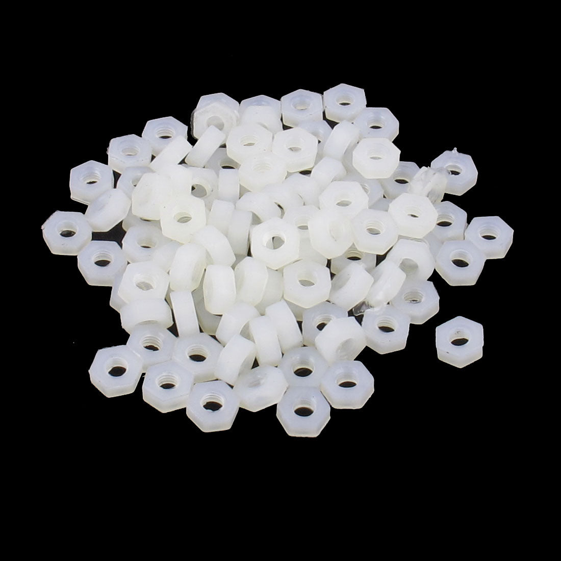 uxcell Uxcell 100Pcs M3 Female Thread Nylon Hex PCB Spacer Stand-Off Pillar Screw Nut