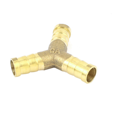Harfington Uxcell 10mm Brass 3 Way Y Shaped Connector Air Water Fitting Tube Fuel Hose Joiner