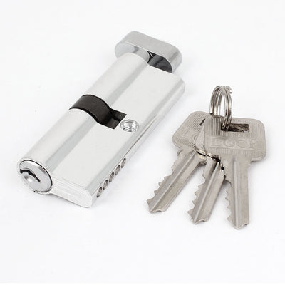Harfington Uxcell Home 85mm Length Metal Anti-theft Security Door Lock Core w 3 Keys