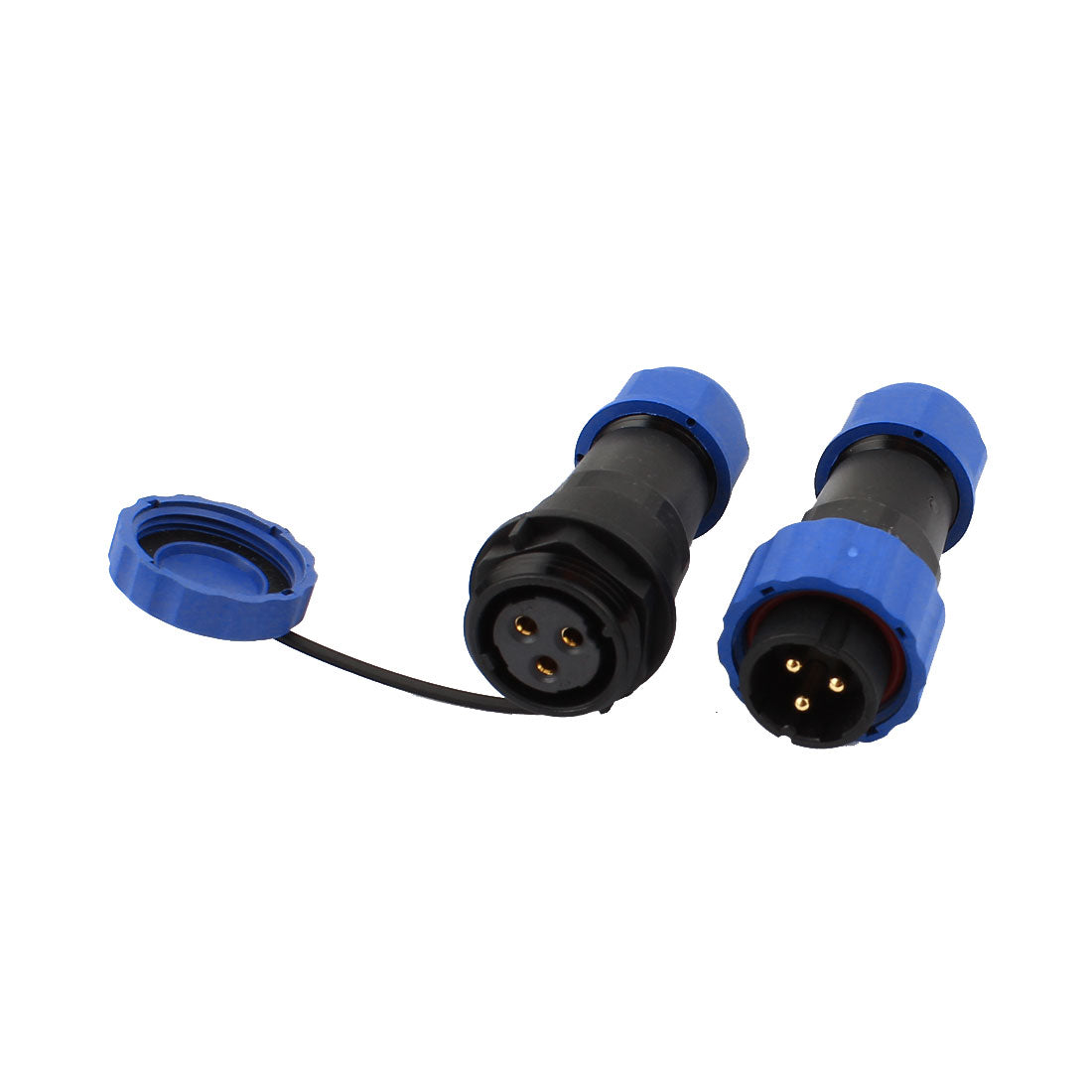 uxcell Uxcell Pair Waterproof Aviation Cable Connector + Socket SD20-3 3 Terminals IP68