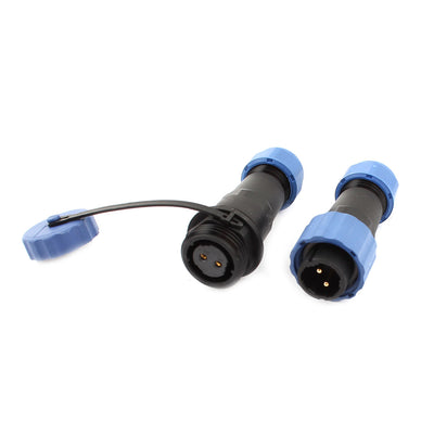uxcell Uxcell 1Pair Waterproof Aviation Cable Connector w Socket SD16-2 IP68