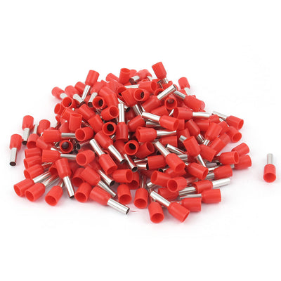 uxcell Uxcell 200pcs AWG12 Wire Copper Crimp Connector Insulated Ferrule Pin Cord End Terminal Red