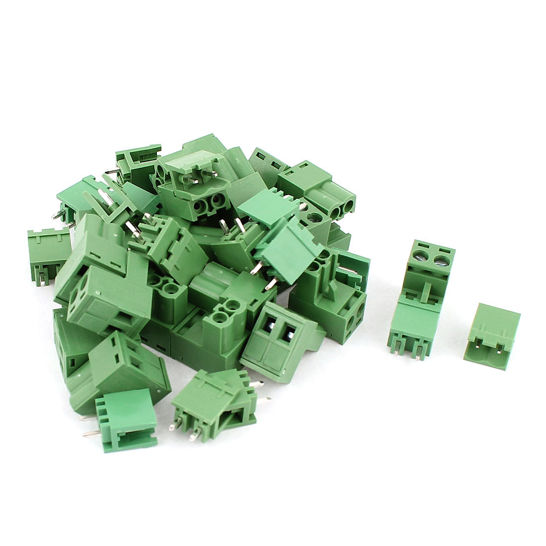 uxcell Uxcell 20 Pair 5.08mm Pitch Male Connector Female Socket PCB Screw Terminal Block