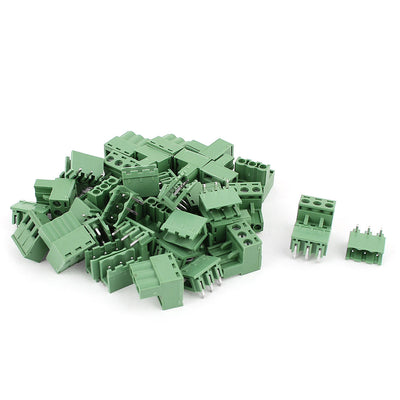 uxcell Uxcell 20 Pair 3 Position 5.08mm Pitch Male Female PCB Screw Terminal Block Connectors