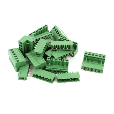 Harfington Uxcell 10 Pair 6 Pins 5.08mm Pitch Male Female PCB Screw Terminal Block Connectors