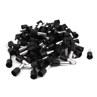 uxcell Uxcell 100 Pcs Insulated Ferrule Cord End Terminal Wire Connector Black E10-12 8AWG 10mm2