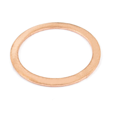 uxcell Uxcell 32mmx42mmx2mm Copper Flat Washer Gasket Spacer  Seal Fitting Fasteners