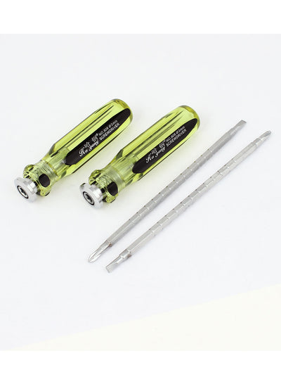 Harfington Uxcell 2pcs Adjustable Length 2 Way 3mm Slotted Phillips Head Screwdriver Repair Tool
