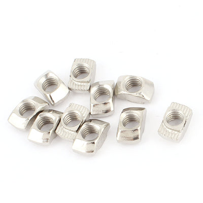 Harfington Uxcell 10pcs 20 Series Compatible Drop In Type M5 T Slot Nuts 10mmx6mmx4.5mm