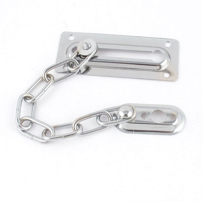 Harfington Uxcell Home Stainless Steel Security Slide Bolt Door Chain Lock Guard Silver Tone 17cm