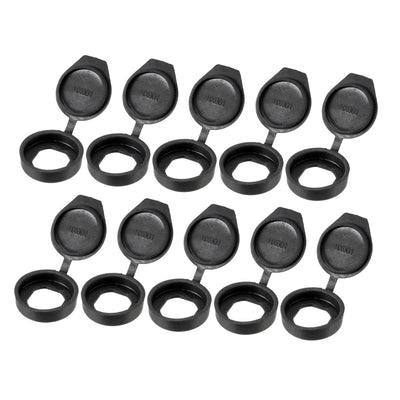 Harfington Uxcell 10 PCS Black Rubber Key Panel Cam Lock Dust Waterproof Cover Black