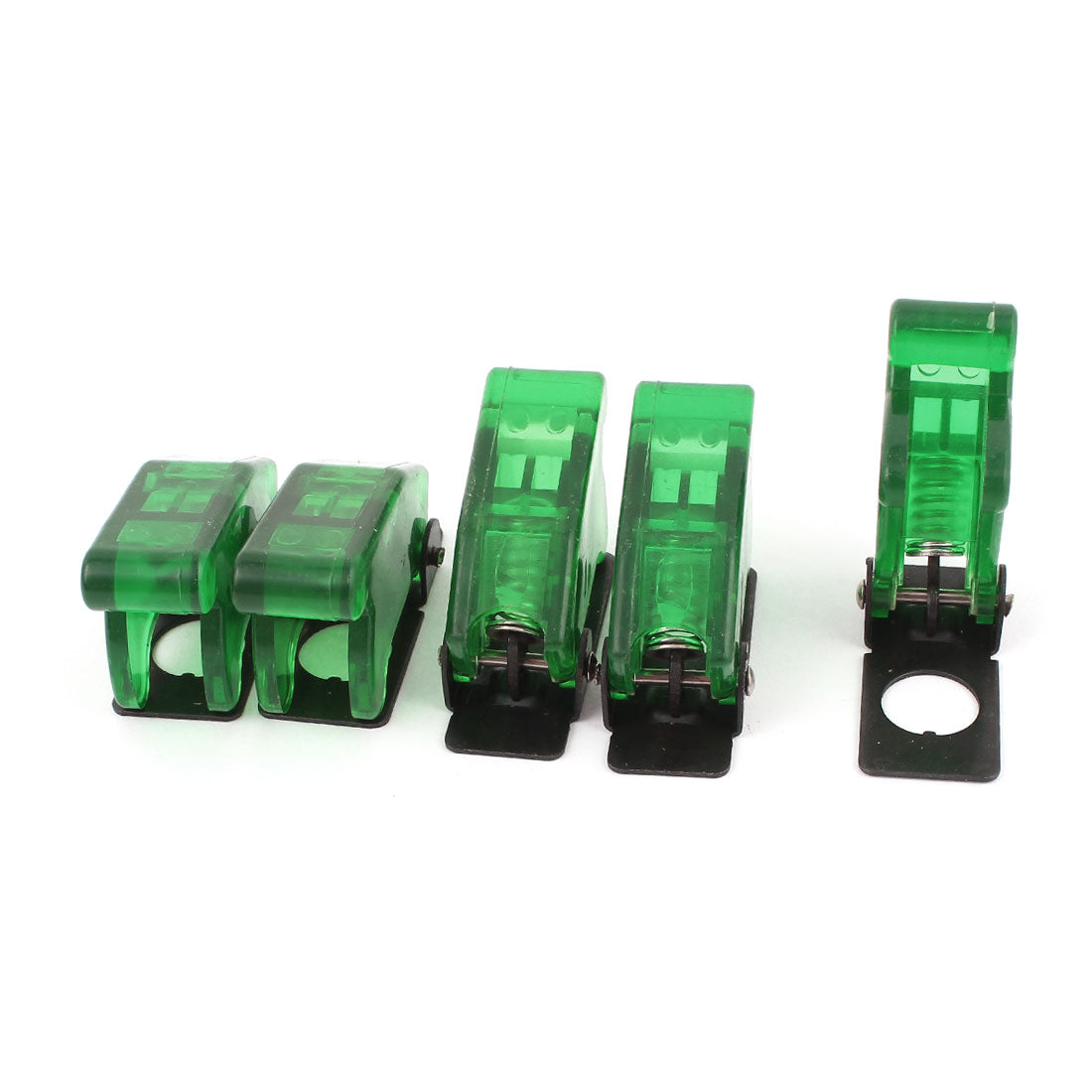 uxcell Uxcell 5Pcs Green Waterproof Toggle Switch Cover Flip Safety Protection Cap 12mm