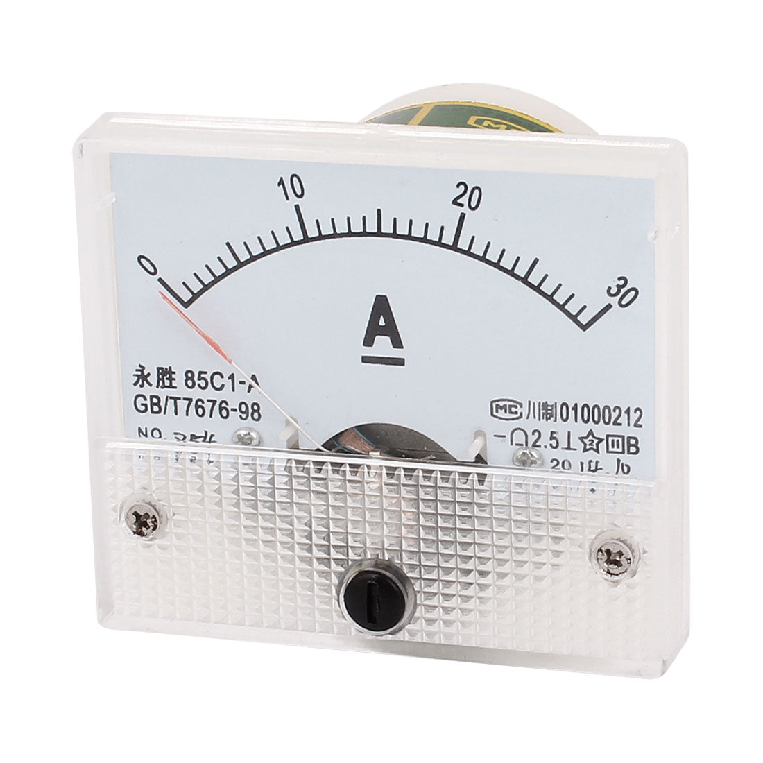 uxcell Uxcell 85C1-A DC 0-30A Analog Ammeter Analogue Panel Ampmeter Current Meter Gauge