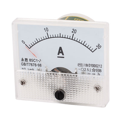 Harfington Uxcell 85C1-A DC 0-30A Analog Ammeter Analogue Panel Ampmeter Current Meter Gauge