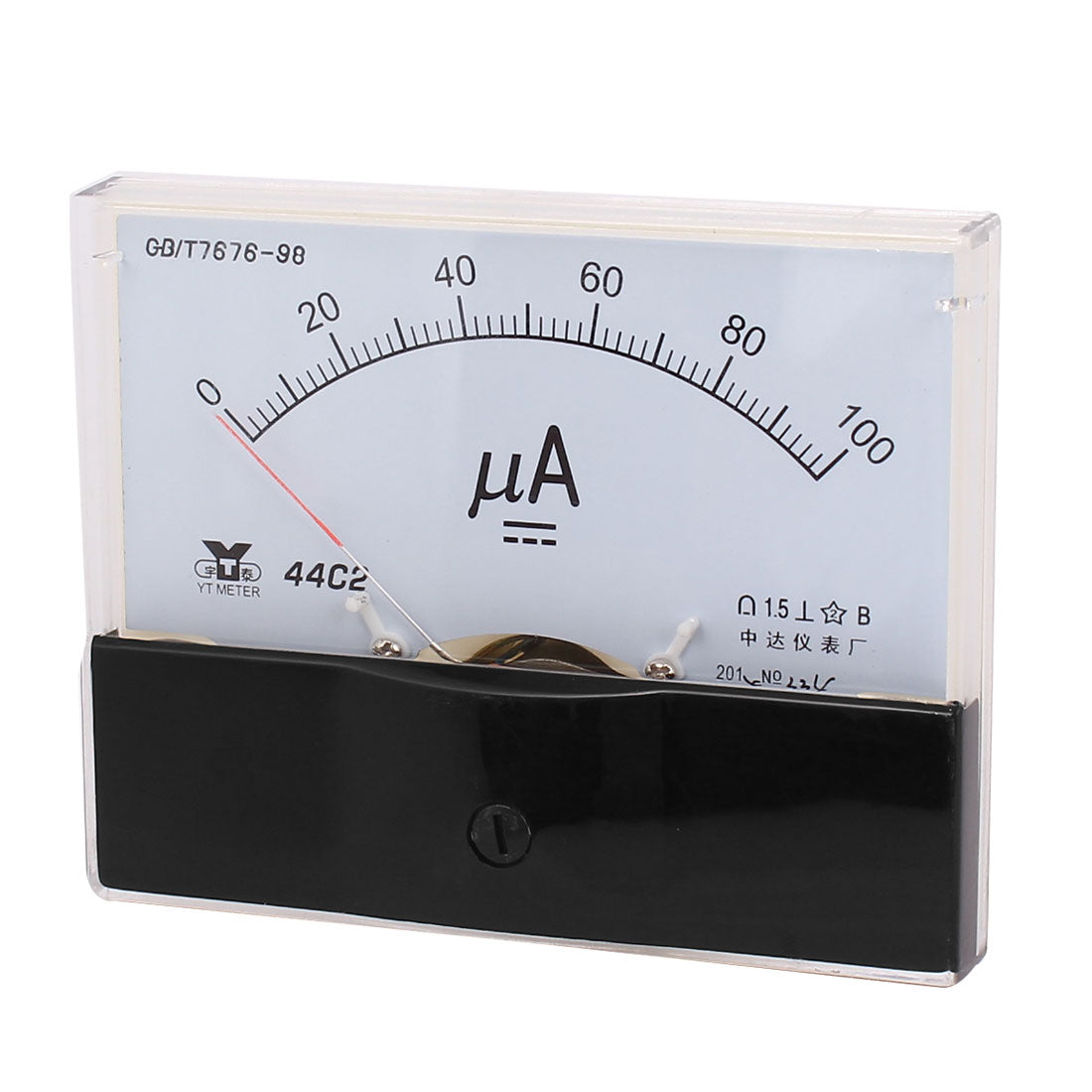 uxcell Uxcell DC 0-100uA Rectangle Analog Panel Current Ammeter Gauge Amperemeter Class 1.5