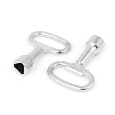 Harfington Uxcell 2Pcs Metal Triangle Socket Spanner Key for 14x8x2mm Triangular Panel Lock