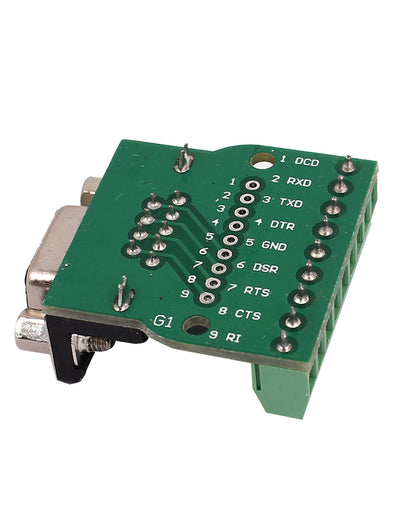 Harfington Uxcell DB9 D-SUB Female Adapter Plate RS232 to 9P Terminal Breakout Board with Positioning Nuts Signal Module