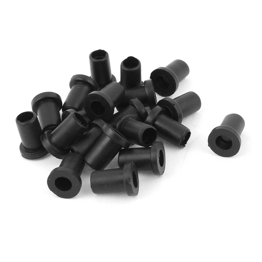 uxcell Uxcell 20pcs 14mm Length 5mm Inner Dia Rubber Strain Re-lief Cord Boot Protector Cable Sleeve Hose for Aviation Connector