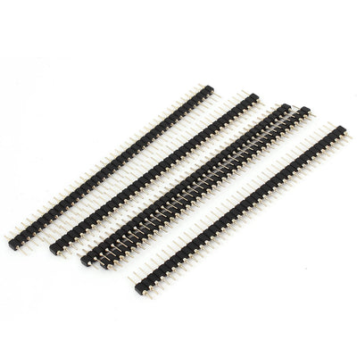 uxcell Uxcell 5 Pcs 2.54mm Spacing 40P Straight Male Round PCB Pin Header