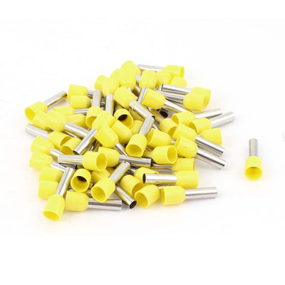 uxcell Uxcell 60Pcs Wire Crimp Connector Insulated Ferrule Cord End Pin Terminal AWG10 Yellow