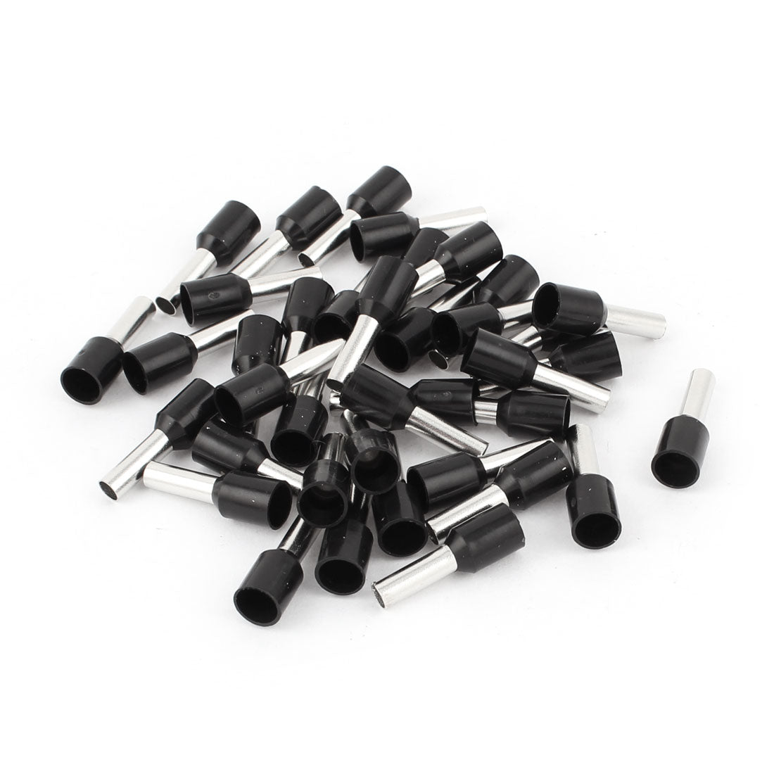 uxcell Uxcell 38Pcs Wire Crimp Connector Insulated Ferrule Cord End Pin Terminal AWG10 Black