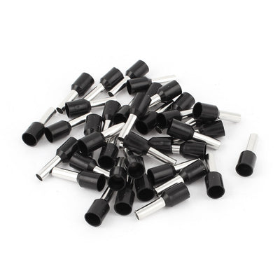 Harfington Uxcell 38Pcs Wire Crimp Connector Insulated Ferrule Cord End Pin Terminal AWG10 Black