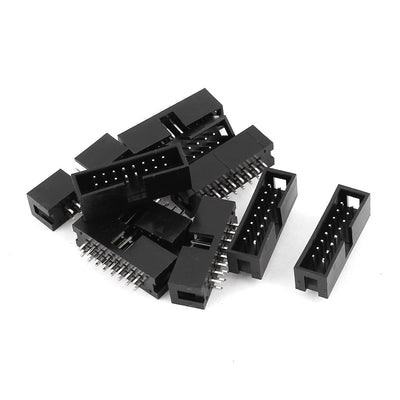 uxcell Uxcell 10PCS Straight 16pin 2 Row 2.54mm Male Socket JTAG Connector Box Header
