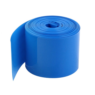Harfington Uxcell 5Meters 29.5mm Width PVC Heat Shrink Wrap Tube Blue for 1 x 18650 Battery