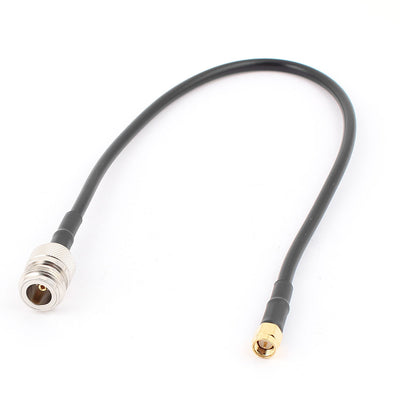 Harfington Uxcell N Female to SMA Male Adapter Connector RG58 Coaxial RF Pigtail Cable 40cm