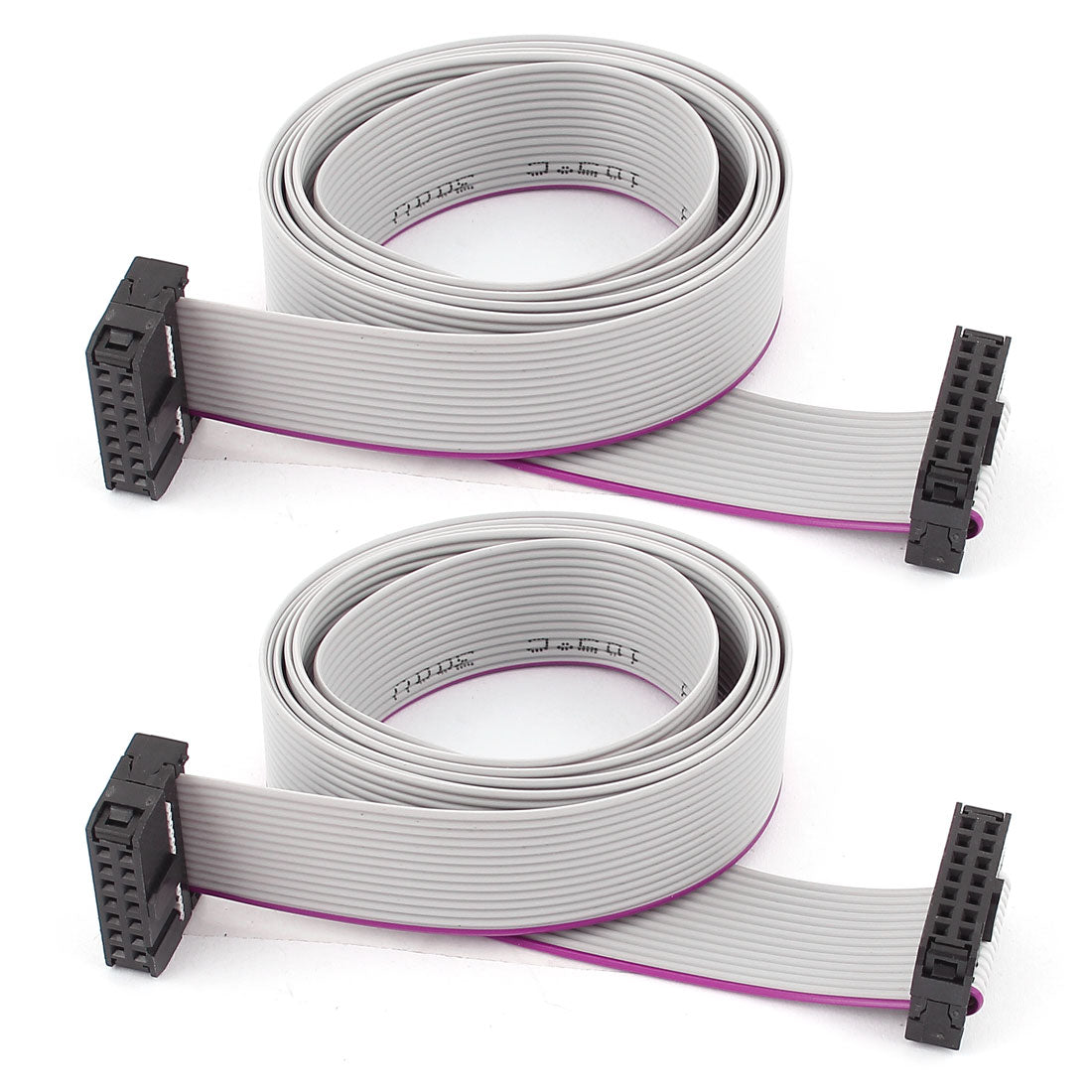 uxcell Uxcell 2pcs FC14P 14-Pin DIY IDC Socket Extension Flat Ribbon Cable Wire 100cm Length