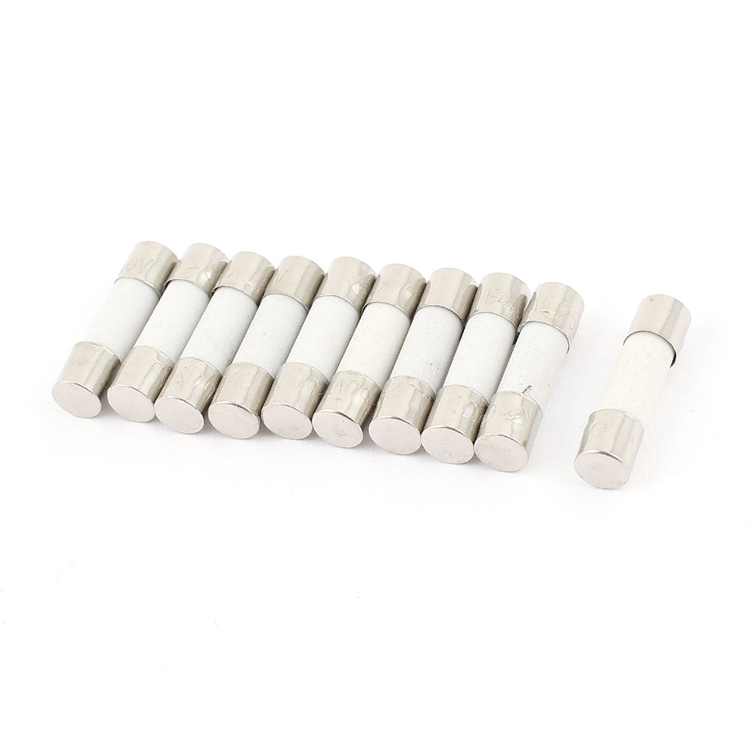 uxcell Uxcell 10 Pcs 250V 8Amp Fast Acting Ceramic Fuses Tubes 5mm x 20mm