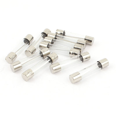 Harfington Uxcell 10 Pcs 250V 12A Quick Blow Glass Fuses Fast Acting Tube 6mm x 30mm